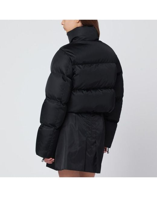 Prada Black Cropped Re-Nylon Down Jacket