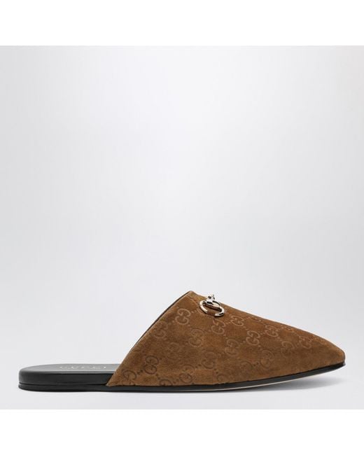 Gucci Brown Menã¢Â‚¬S Sabot With Buckle for men