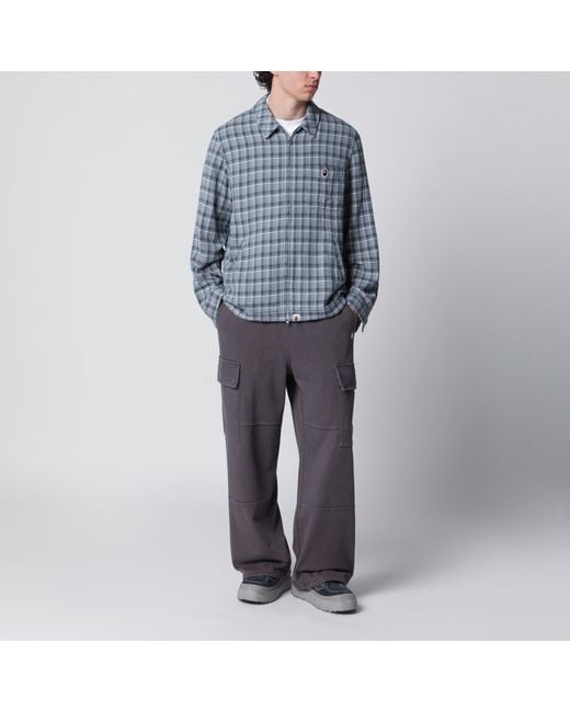 A Bathing Ape Gray Washed Cargo Jogging Pants for men