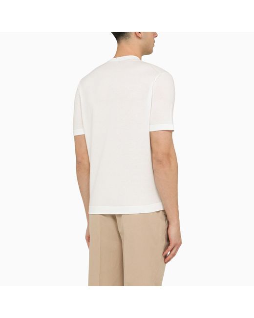 Loro Piana White Classic Cotton T Shirt for men
