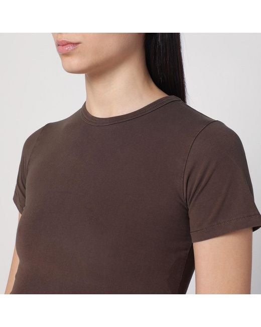 Entire studios Brown Cropped T-Shirt