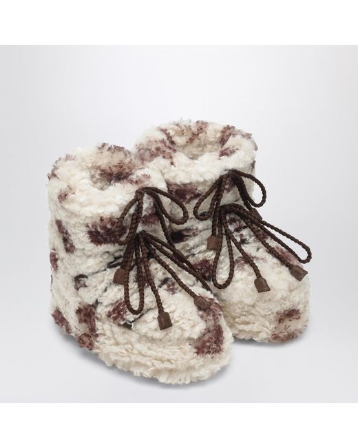 Moon Boot Multicolor Icon Low Curly Boot With Cow Print