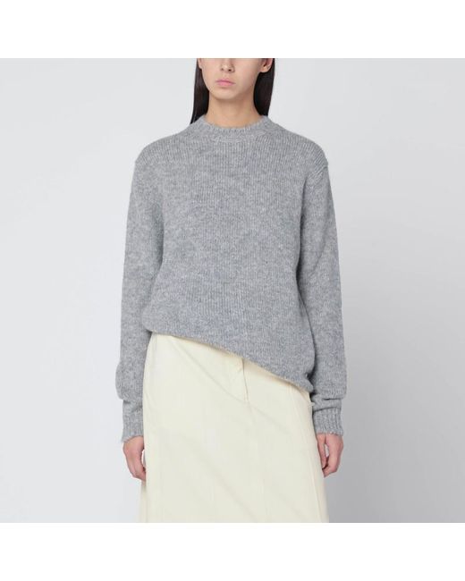 Jil Sander Gray Light Wool Blend Sweater