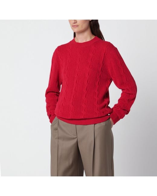 AMI Red Merino Wool Sweater