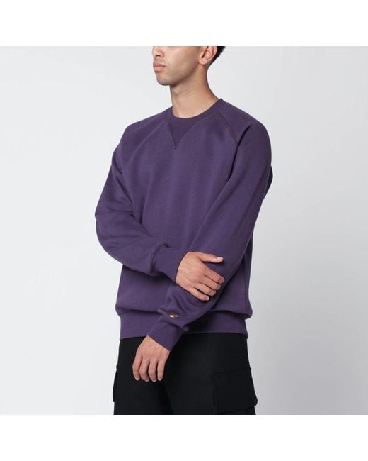 Carhartt Chase Sweatshirt Lokers/ Aus Baumwollmischung in Purple für Herren