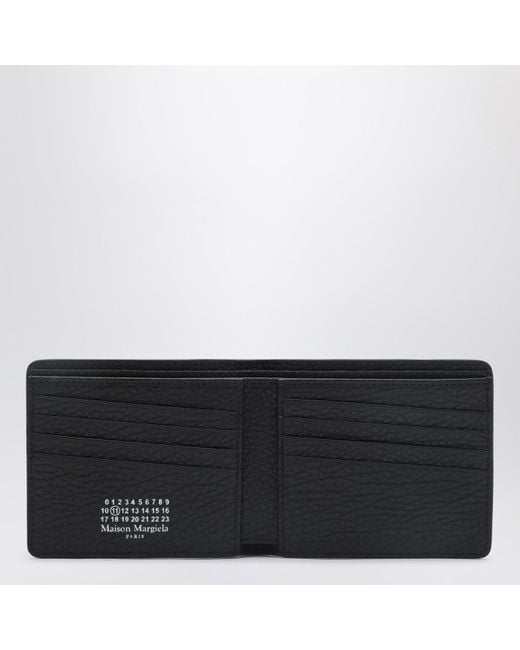 Maison Margiela Black Four Stitches Bi-fold Wallet for men