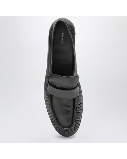 The Row Black Soft Loafer Loafers