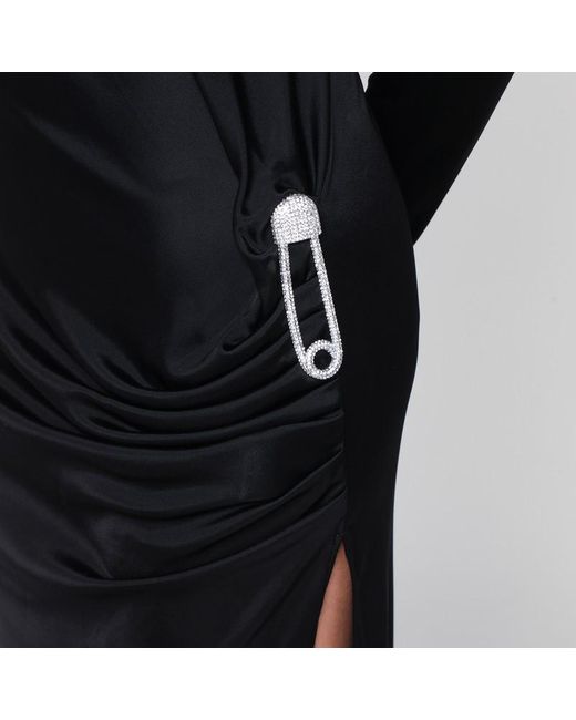 Abito lungo con dettaglio spilla di GIUSEPPE DI MORABITO in Black