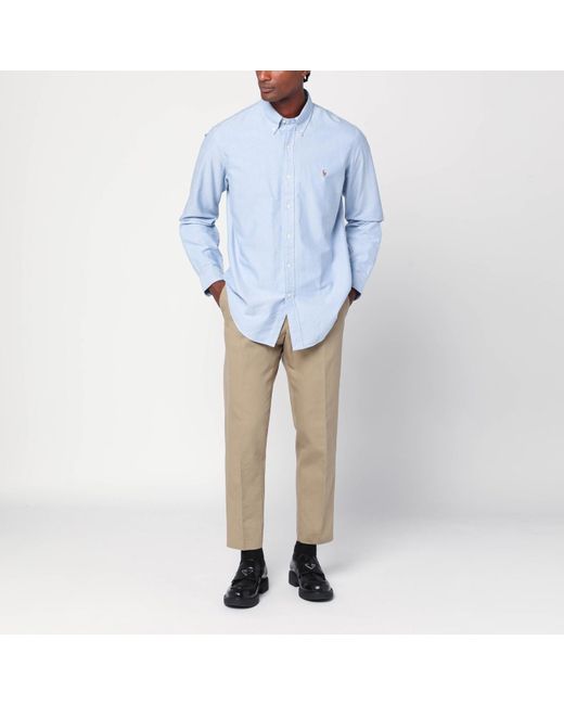 Polo Ralph Lauren Blue Light Shirt Custom-Fit for men