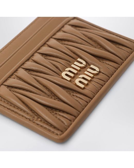 Miu Miu Brown Caramel Card Holder