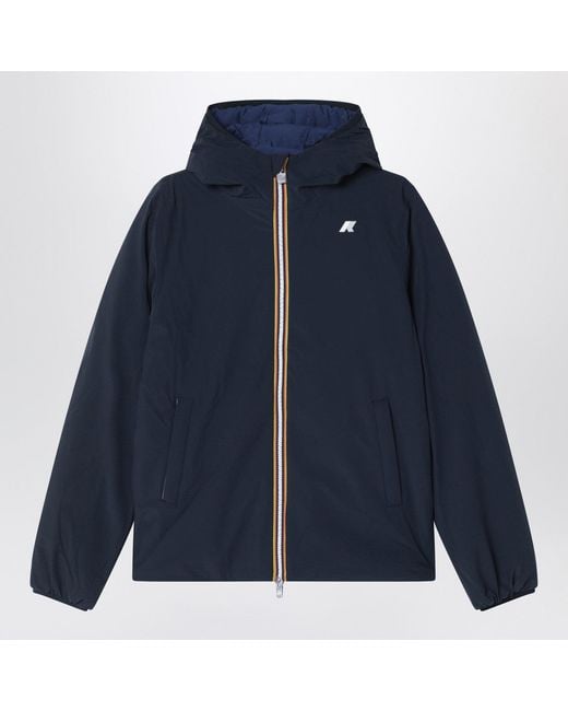 K-Way Blue Reversible Jack Jacket for men