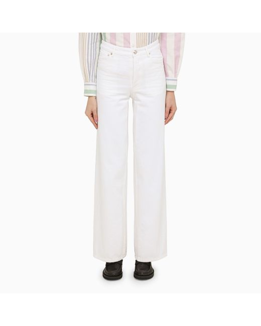 A.P.C. White Cropped Jeans