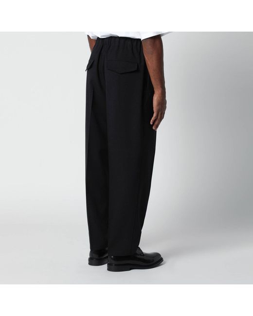 Jil Sander Black Technical Serge Trousers for men