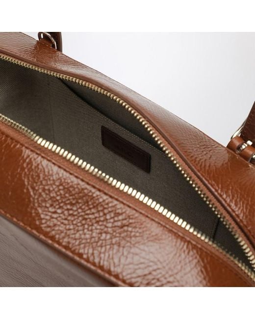 Borsa virginie box color caffè in pelle di A.P.C. in Brown