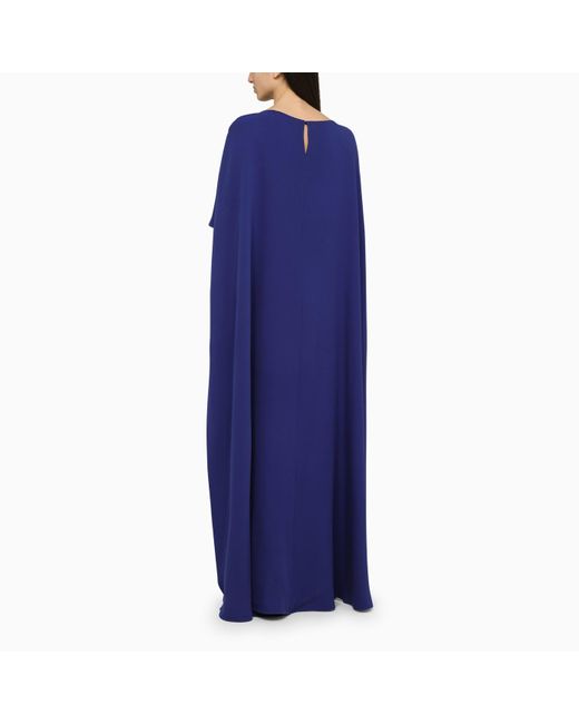 Valentino Blue Sapphire Silk Long Dress