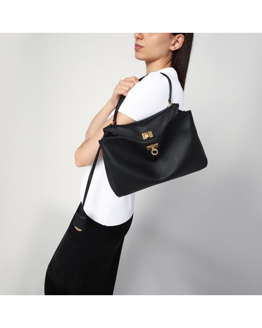 Balenciaga Black Smooth Calfskin Small Rodeo Bag
