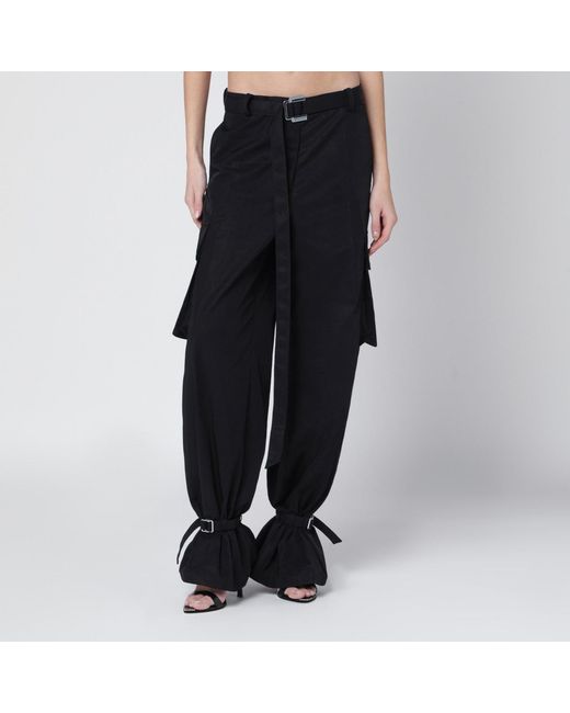 The Attico Black Nylon Trousers