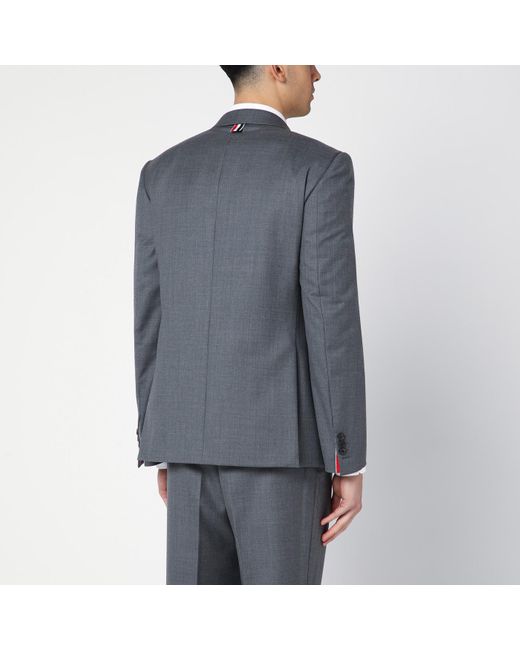 Thom Browne Gray Single-breasted Jacket In Wool for men