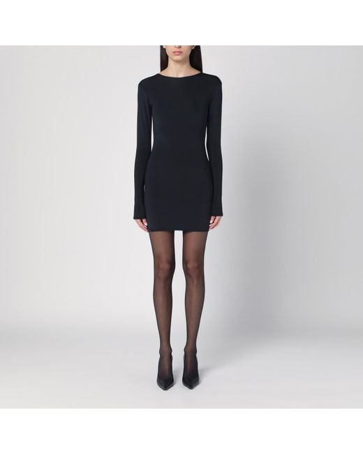 Entire studios Black Mini Dress In Nylon Blend