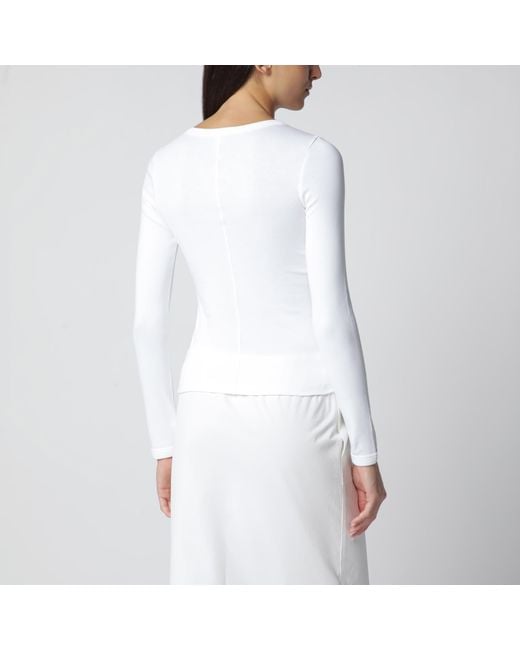 Flore Flore White Max Organic Cotton Long-Sleeve T-Shirt