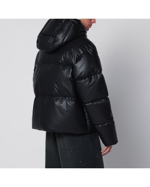 MM6 by Maison Margiela Black Hooded Down Jacket for men