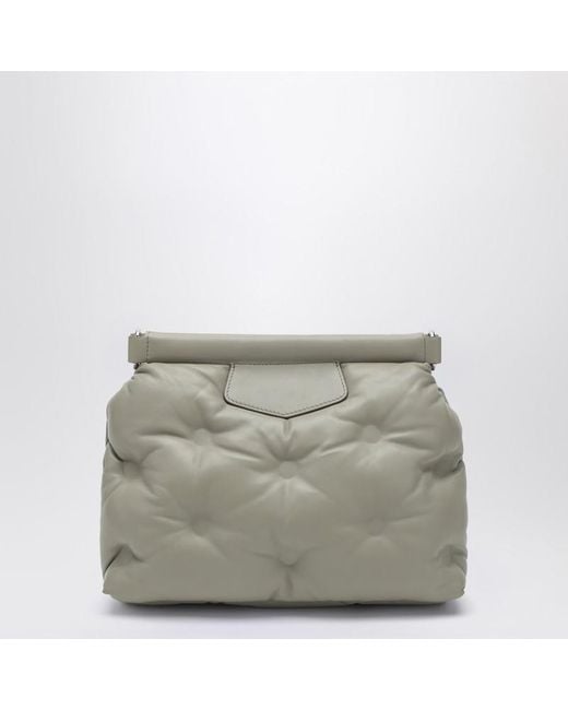 Borsa classica glam slam piccola color nuage di Maison Margiela in Natural