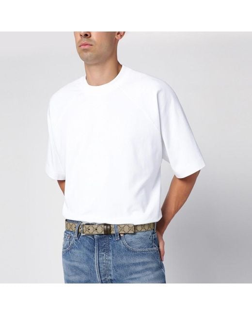 Cintura beige reversibile di Gucci in Multicolor da Uomo