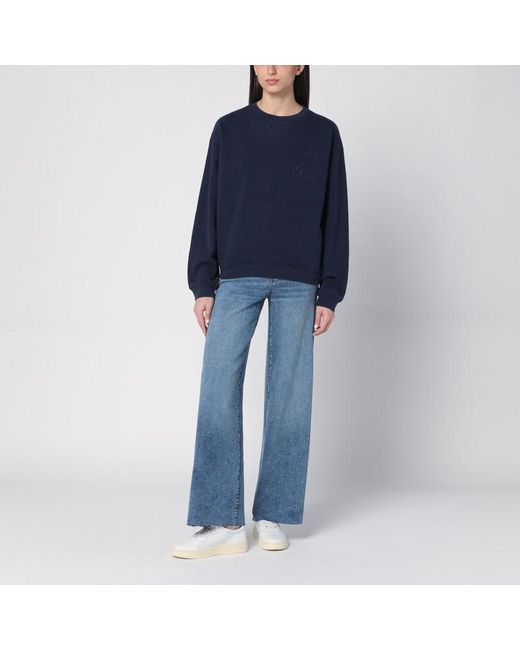 Felpa navy in misto cotone di FRAME in Blue