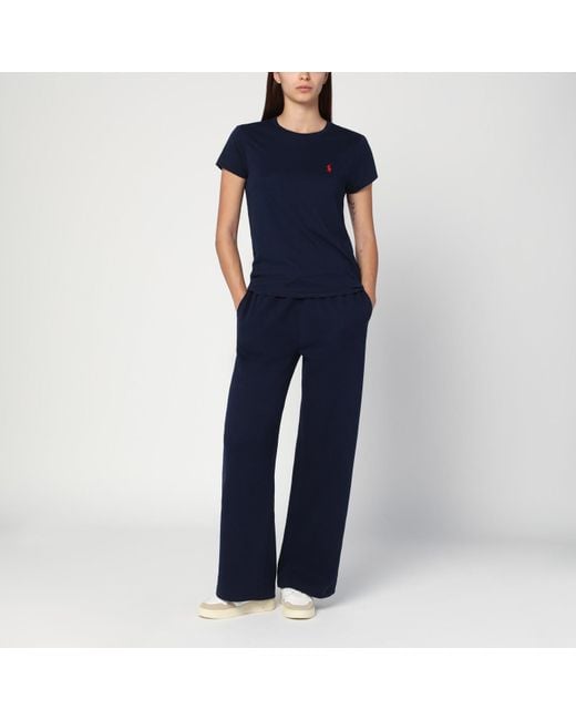 Polo Ralph Lauren Blue Cotton T-Shirt With Logo