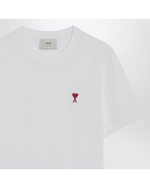 AMI White De Coeur T-Shirt for men