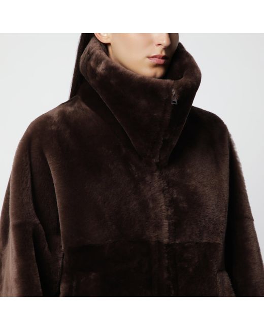 Blancha Black Oak Zip-Up Shearling Jacket