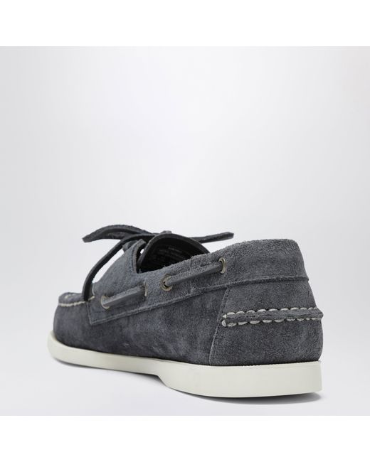 Sebago Blue Portland Flesh Out Boat Moccasins for men