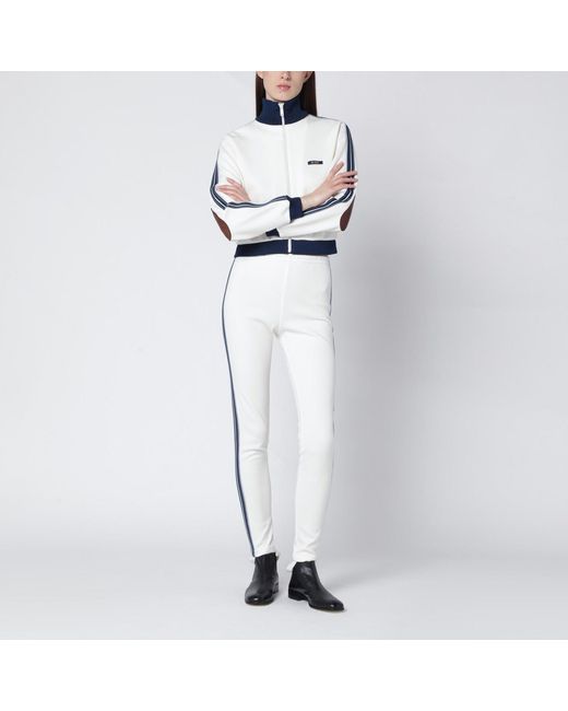 Prada White Ivory Technical Fabric leggings