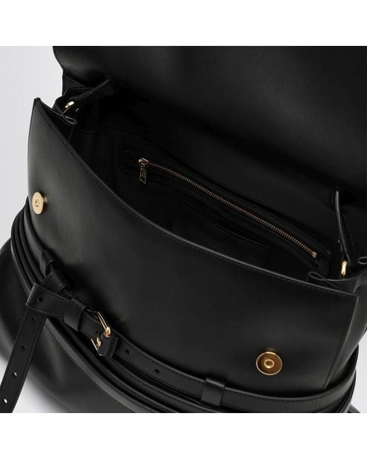 Moschino Black Große Handtasche Aus Schwarzem Leder