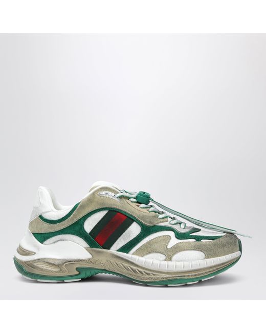 Gucci Green 2.0 Sneakers With Delave Effect for men