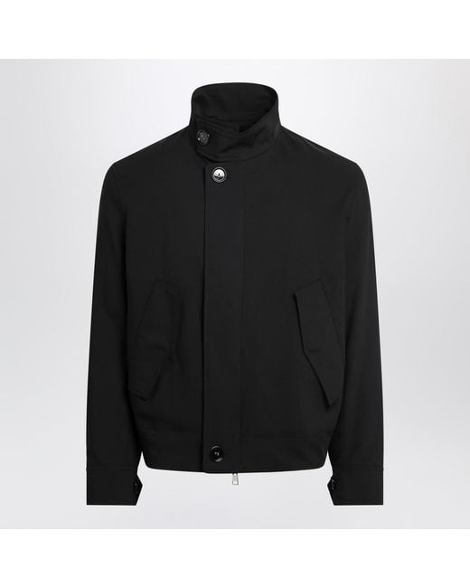 AMI Black Zip-Up Wool Jacket for men