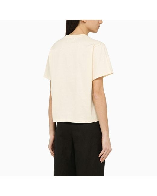 Loulou de Saison White Ivory Crew-Neck T-Shirt