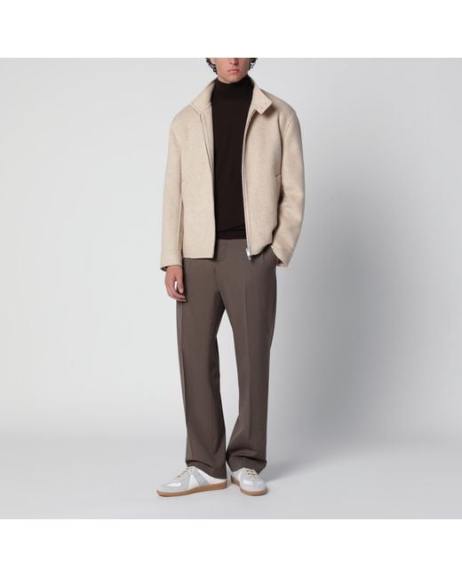 Lardini Natural Zip-Up Jacket for men