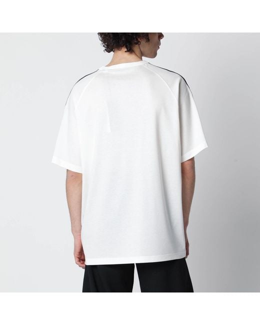 Y-3 White Oversized Core Tshirt With Logo for men