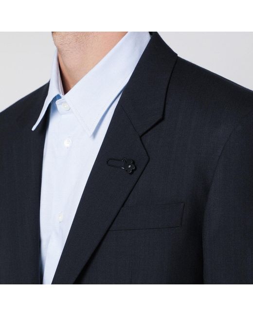 Lardini Blue Single Breasted Wool Blend Jacket for men
