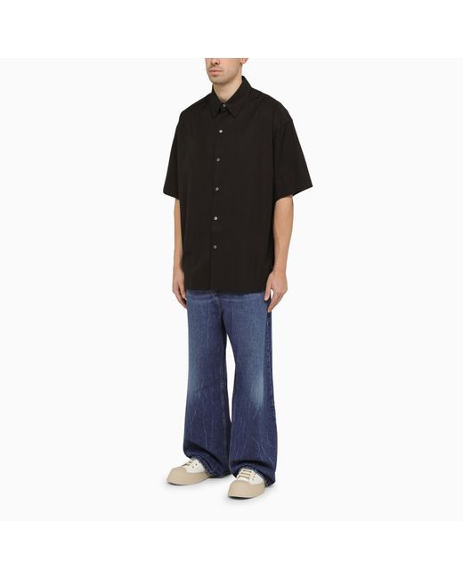 Studio Nicholson Black Navy Oversize Short-sleeves T-shirt for men