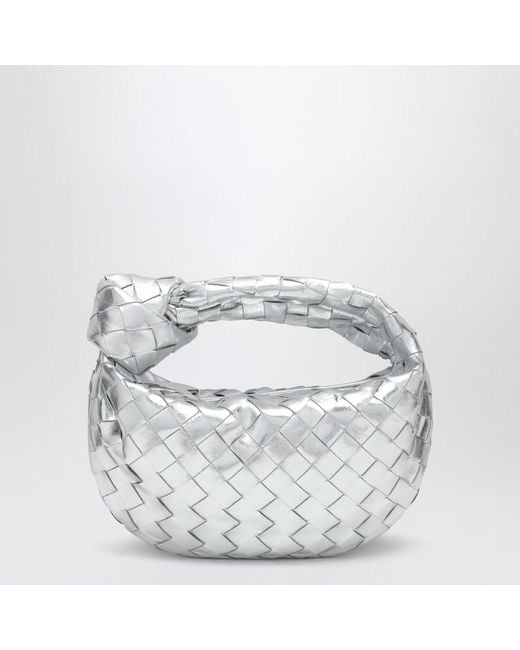 Borsa mini jodie argento metallizzata di Bottega Veneta in Metallic