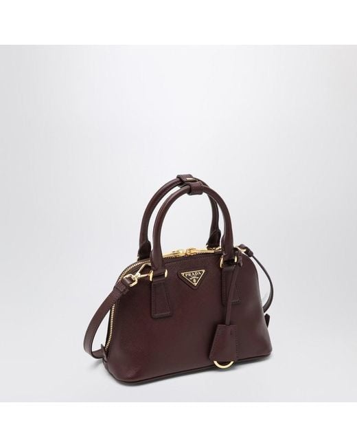 Prada Brown Promenade-Tasche Bordeaux