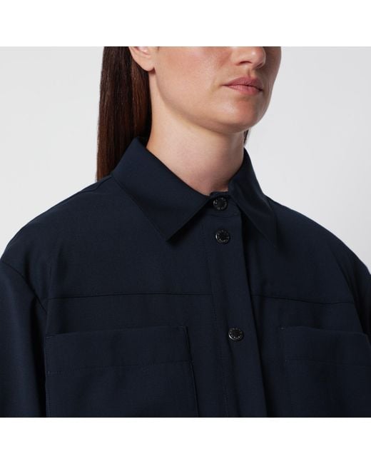 Weekend by Maxmara Blue Short Wool Jacket