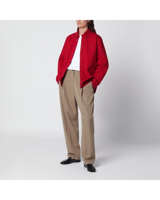 AMI Red Ami De Caur Ruby Cotton Shirt