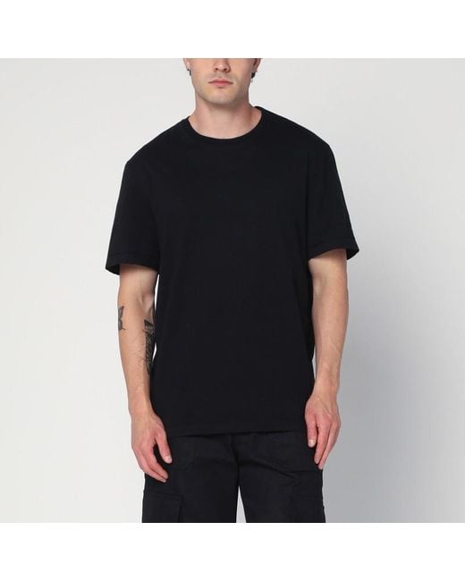 T-shirt nera in cotone di Golden Goose Deluxe Brand in Black da Uomo