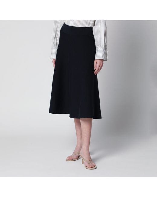 Frankie Shop Black Luglio Midi Knit Skirt
