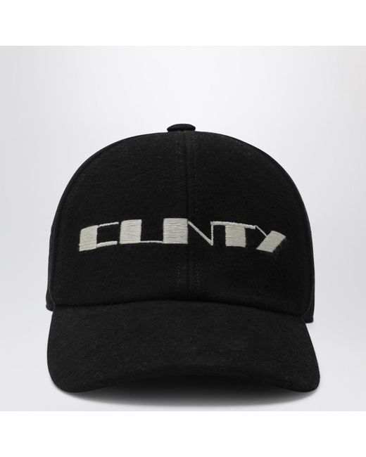 Rick Owens Black Cunty Baseball Cap for men