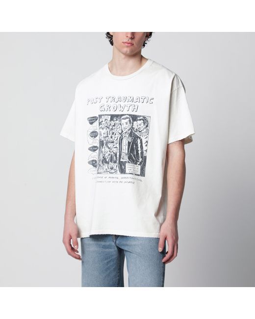 GALLERY DEPT. White Ivory "Post Traumatic Growth" T-Shirt for men