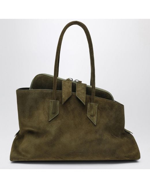 The Attico Green La Passeggiata Medium Khaki Bag
